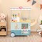 Colorful Wooden Ice Cream Truck Pretend Play Set for Toddlers with Vending Machine, Interactive Role-Playing Toy
